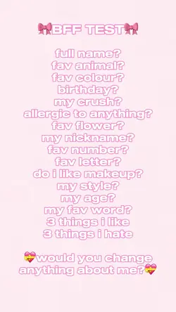 🎀BFF TEST🎀