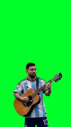 Messi plays guitar