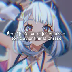 Écrit "je t'ai vu"