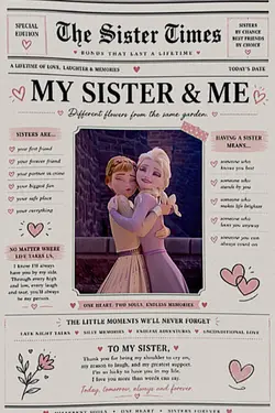 my sister and me