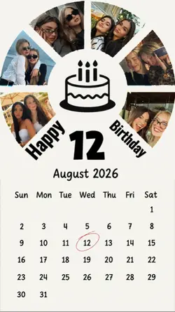 bday 12 august 2026