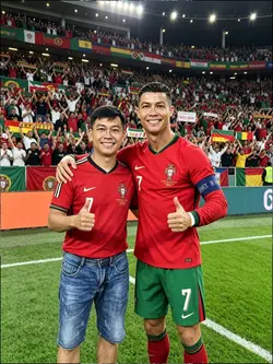 chụp  cùng ronaldo
