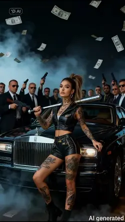 Mafia style woman 