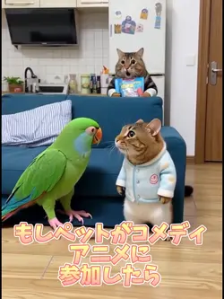 もしペットがコメディアニメに参加したら