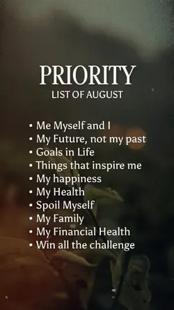 Priority in August 
