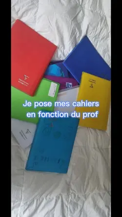 Je pose mes cahiers