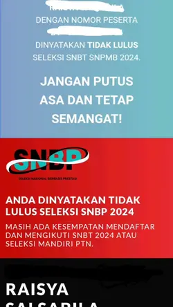 tidak lolos