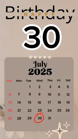 birthday 30 July