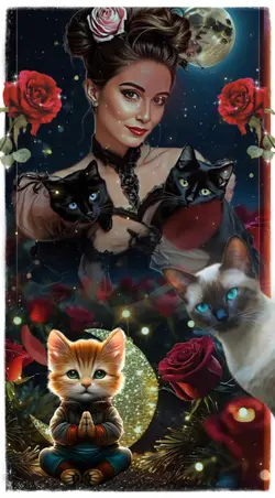 Cats et flowers