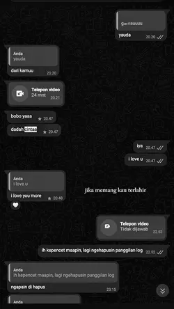 jika mmng kau ter la