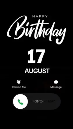 BDAY 17 AUGUST 2026