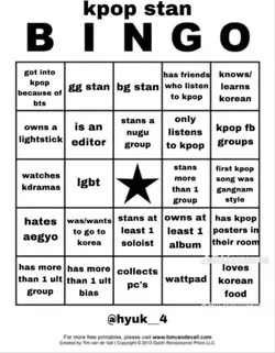 Kpop BINGO