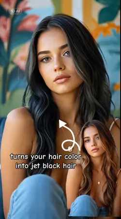 jet black hair