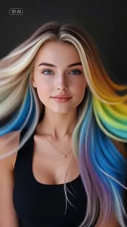 cabelo arco-íris 