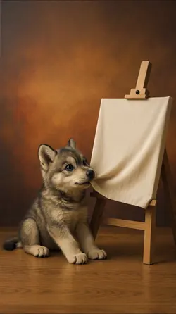 Baby Wolf Canvas
