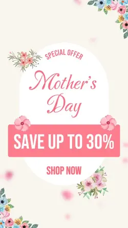 C2B Mother's day dynamic posters Industry pink white in tiktok 