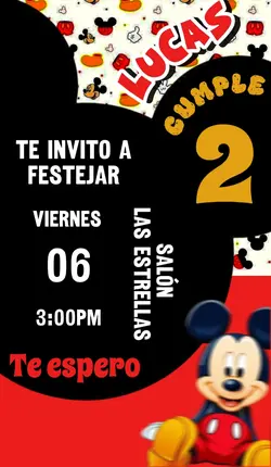 Invitación Mickey 