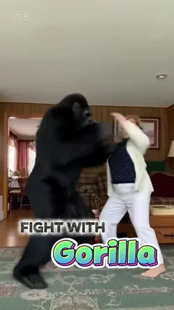 Fight with gorilla