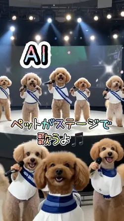 ペットがステージにたって歌うよ🎵
