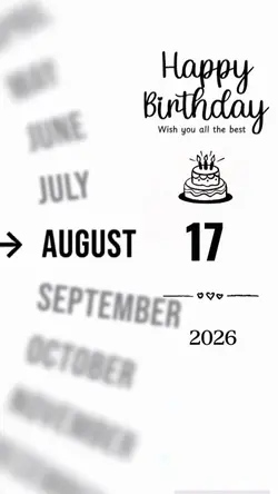 BIRTHDAY 17 AUGUST