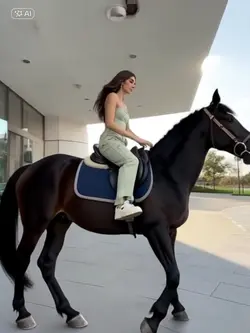 riding a horse