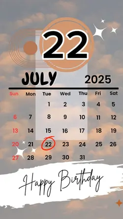 birthday 22 July