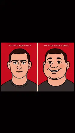 normal face vs smile
