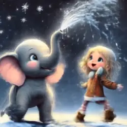 Elephant water fight