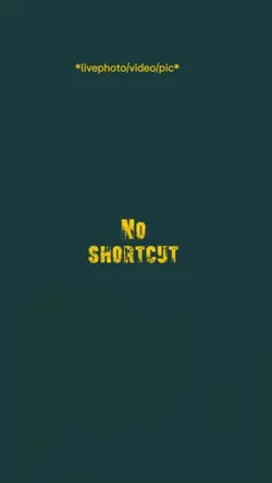 No shortcut 