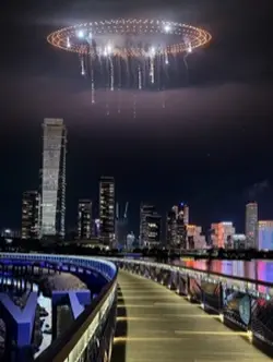 Drone fireworks show