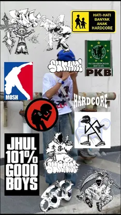 stiker hardcore