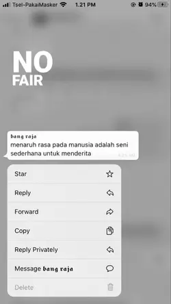 no fair