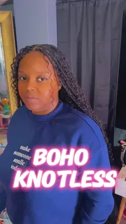Boho knotless braids