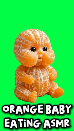 ORANGE BABY EATING