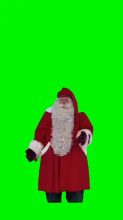 Santa waving hand