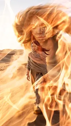 Fire burning effect 