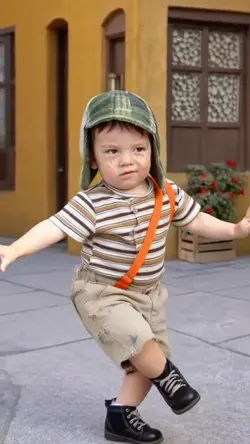 The baby is dancing