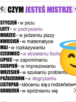 W czym jesteś dobry 