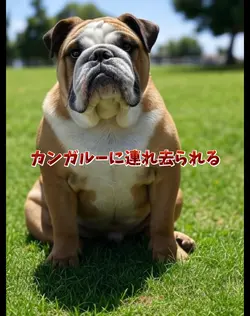 カンガルーに連れ去られる
