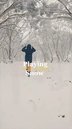 playing in the snow