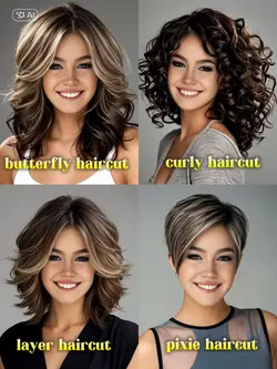 4different hairstyle