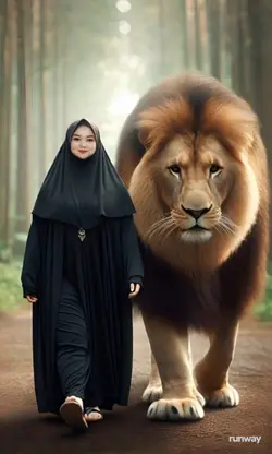 jalan bareng singa