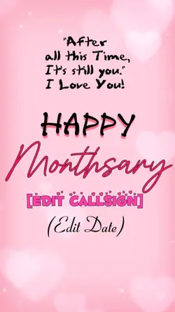 Happy Monthsary