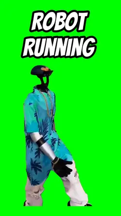 Robot running away 