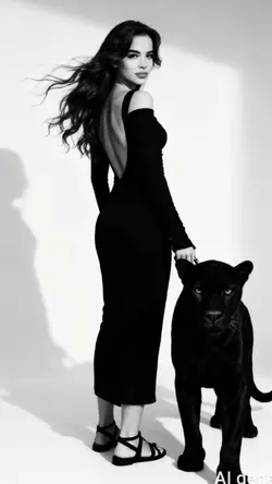 black and white pant