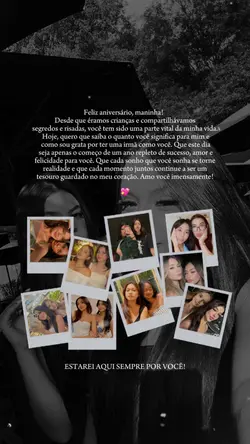 aniversário irmã 
