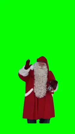 Santa waving hand