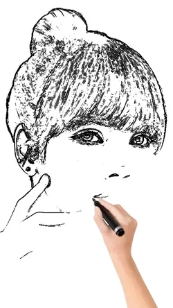 sketsa hitam putih