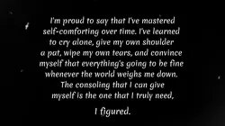 Self-comforting