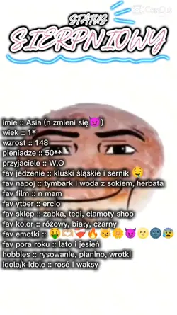status sierpniowy <3